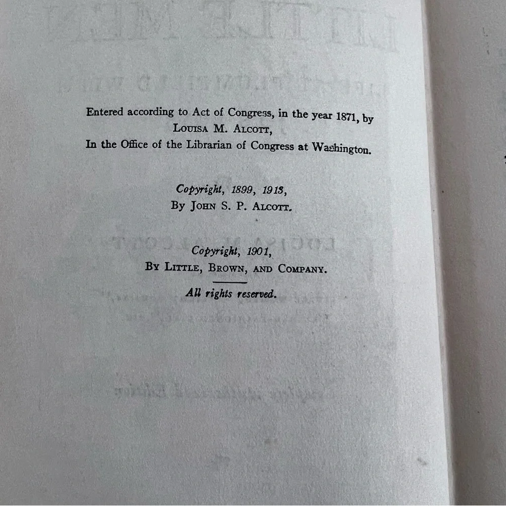 Antique Book 1915 “Little Men” Life At Plumfield With Jo’s‎ Boys